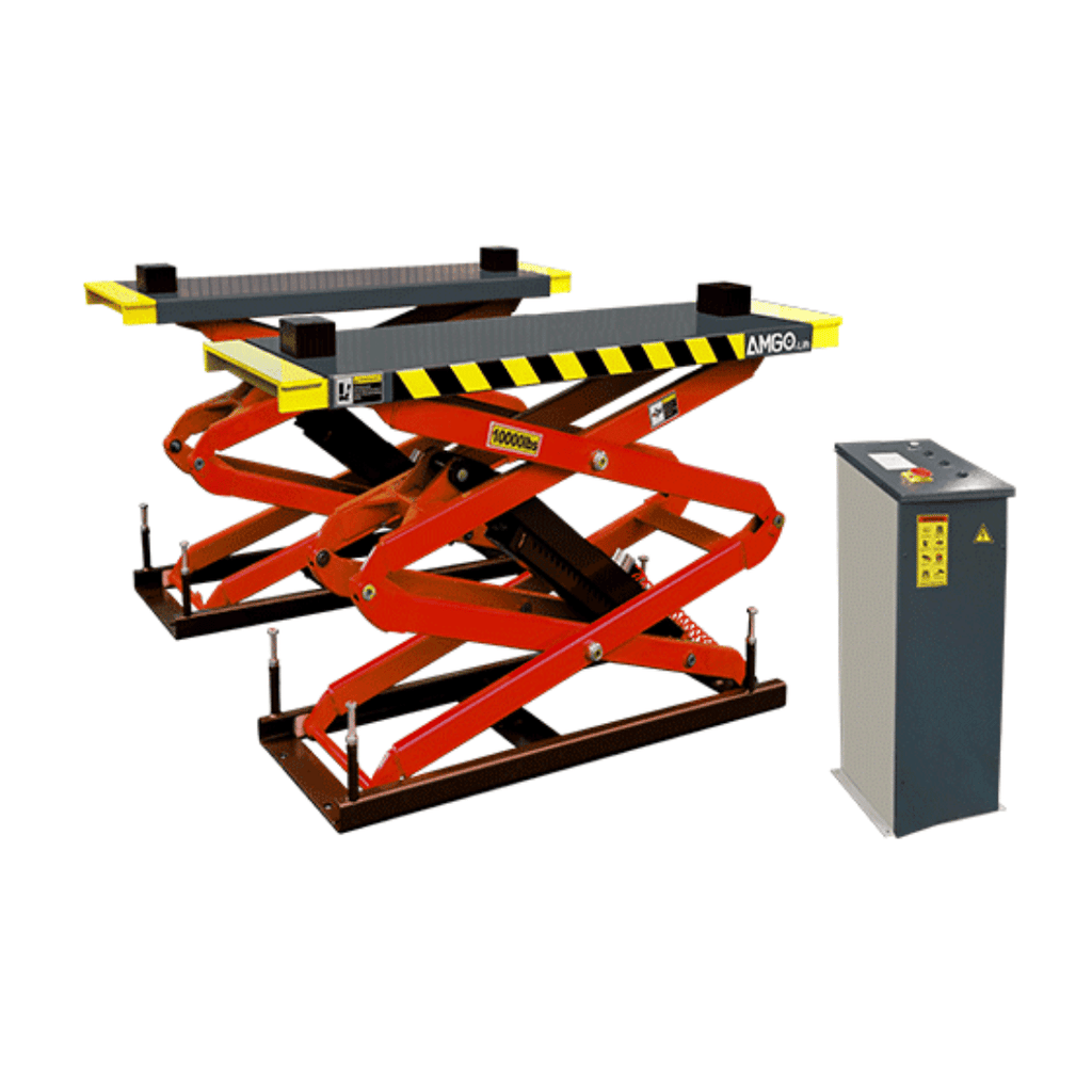 AMGO XL-10F Flush-Mount Full-Rise Scissors Lift – 10,000-lb Capacity