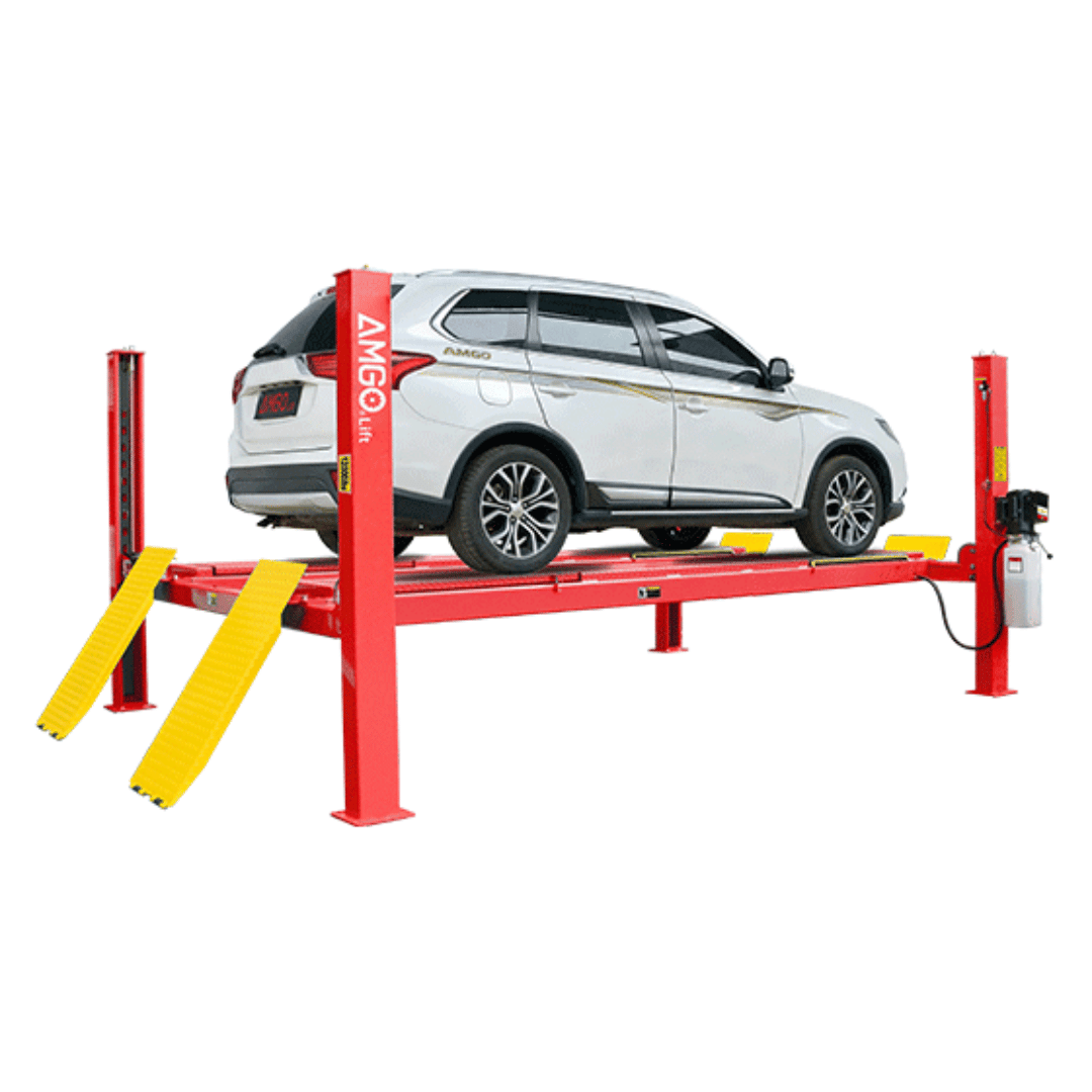 AMGO PRO-12ASX Extra-Wide Alignment Four Post Lift – 12,000-lb Capacity