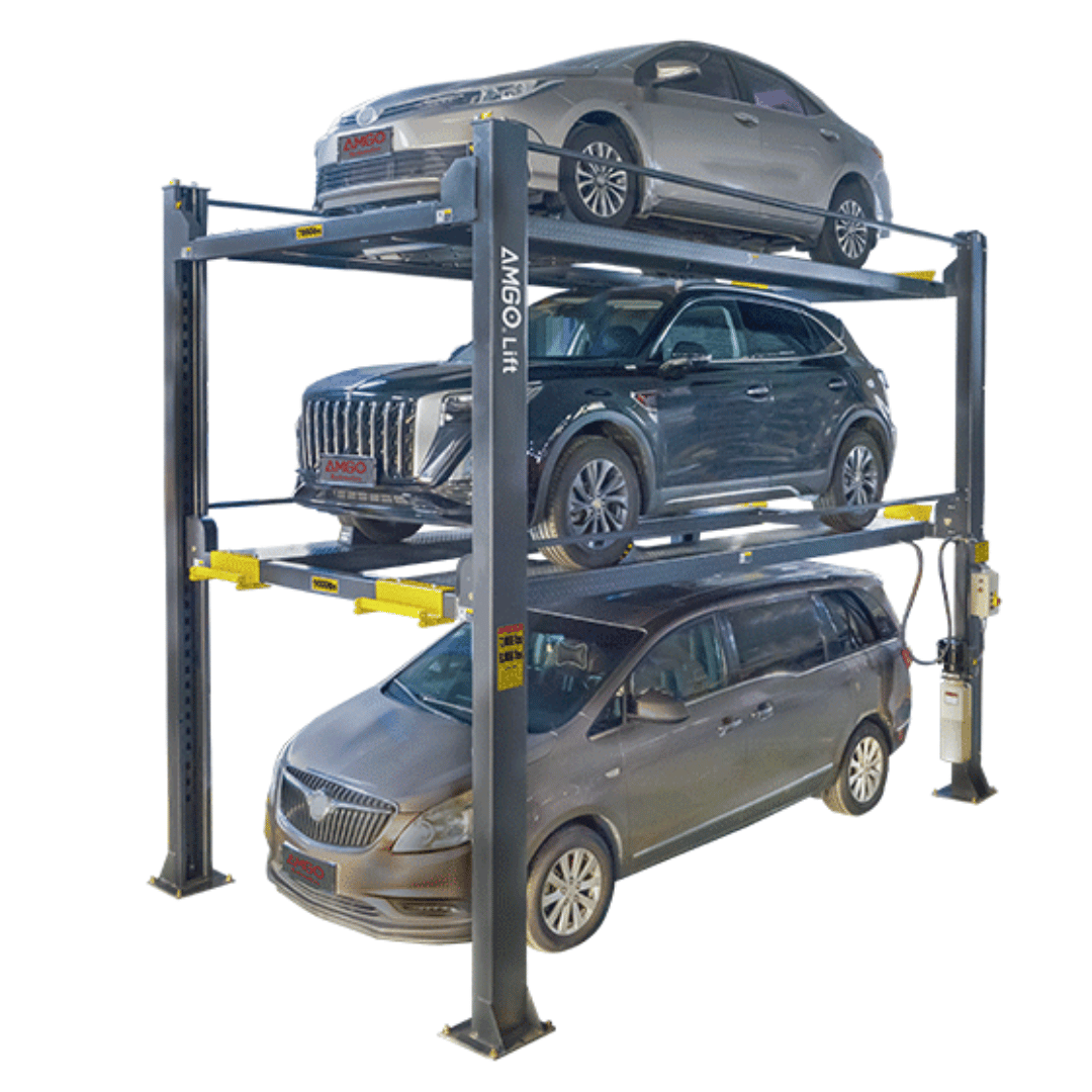 AMGO 4097X Triple Parking Lift – 7,000-lb Upper / 9,000-lb Lower Capacity