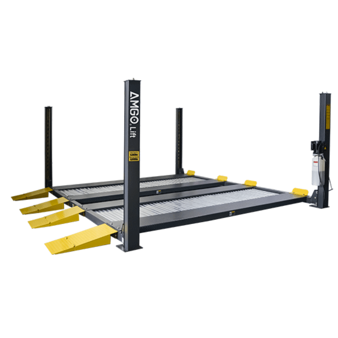 AMGO 409-DP Double Parking Four Post Lift – 9,000-lb Capacity