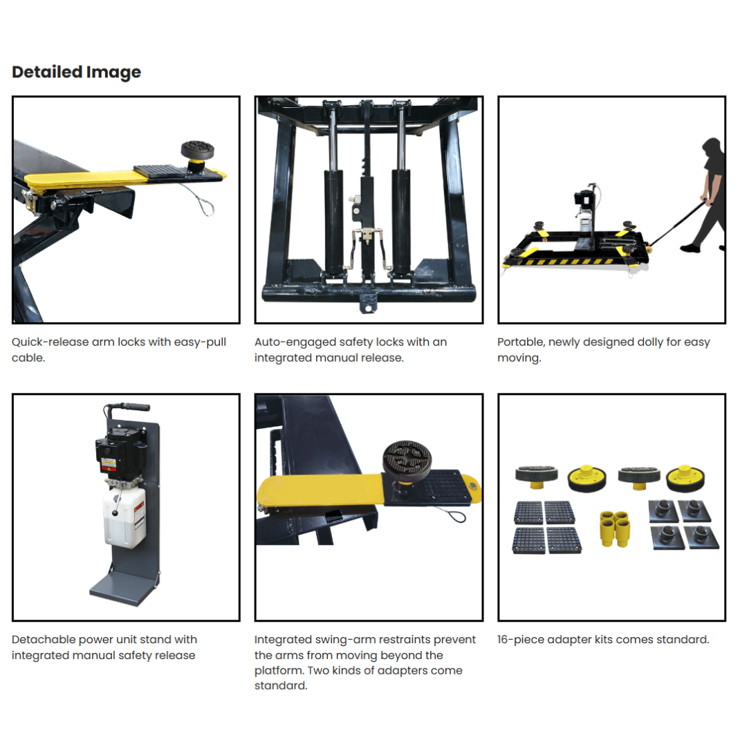 AMGO MR06 Portable Mid-Rise Lift – 6,000-lb Capacity