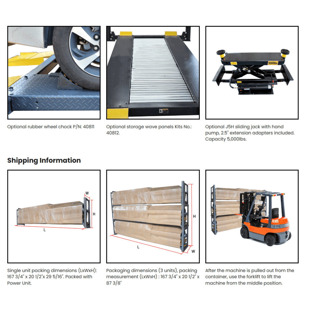 AMGO 408-HP High-Profile Deluxe Four Post Parking Lift – 8,000-lb Capacity